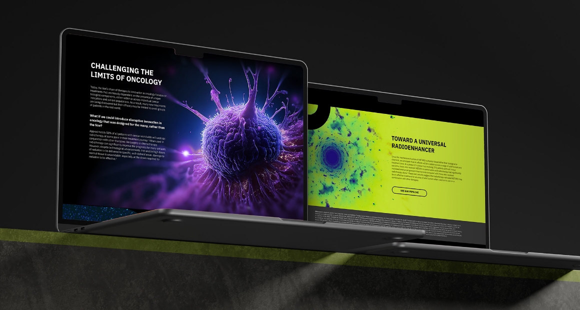 Nanobiotix - Website Case Study Website Mockups